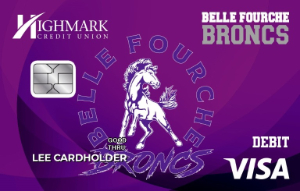 belle forche broncos Visa debit card image