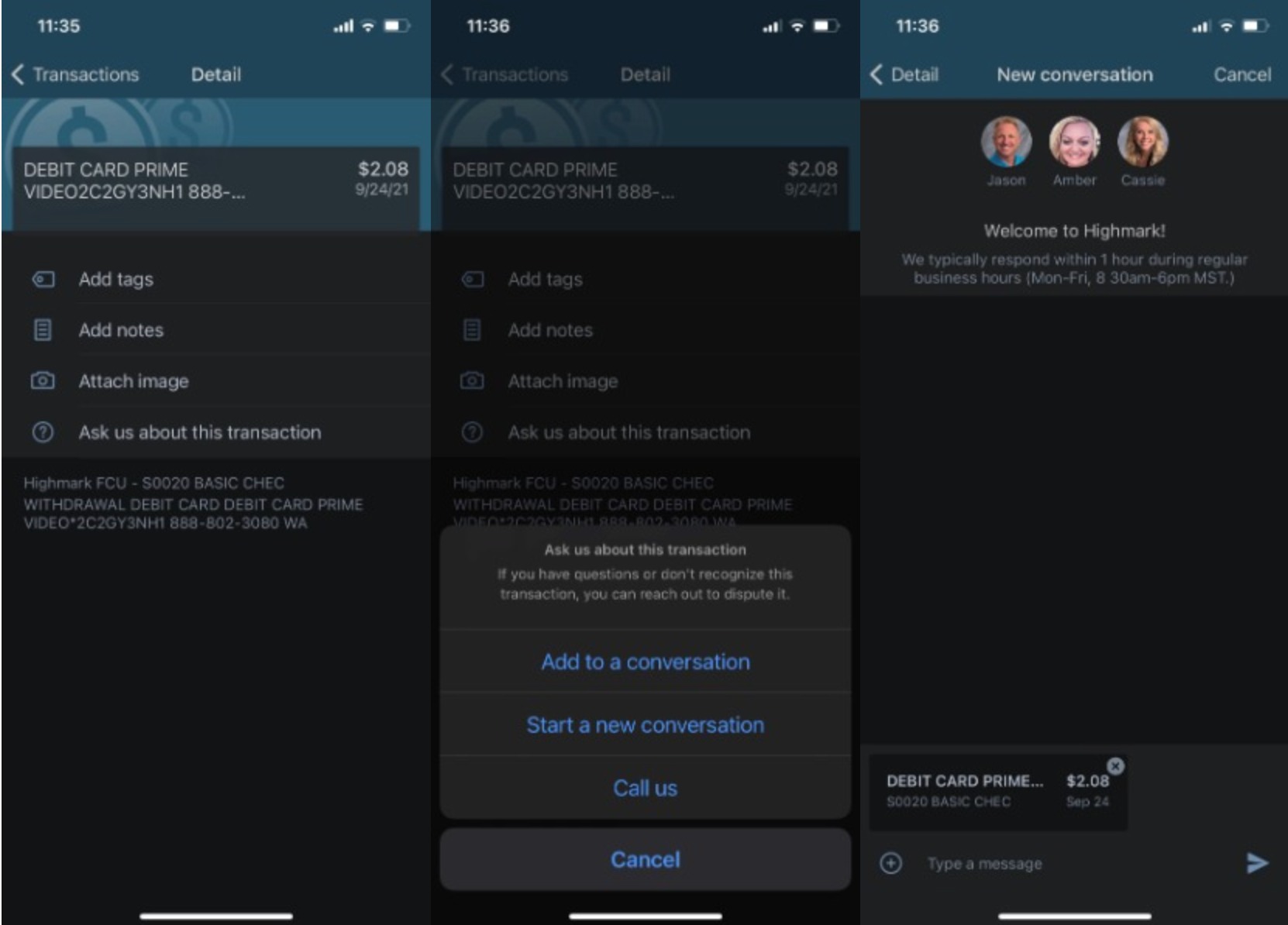 fraud example screenshot
