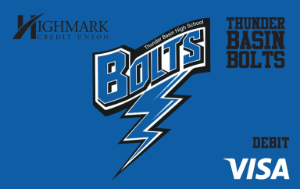 thunder basin bolts Visa debit card image